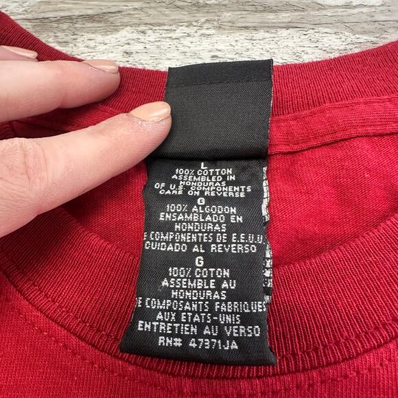 Vintage Starter Oklahoma Sooners Red L‎ Short Sleeve Football T-Shirt 90s y2k - Picture 9 of 10